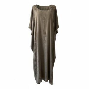 European Linen-Blend Caftan Maxi Dress | Greece Boutique